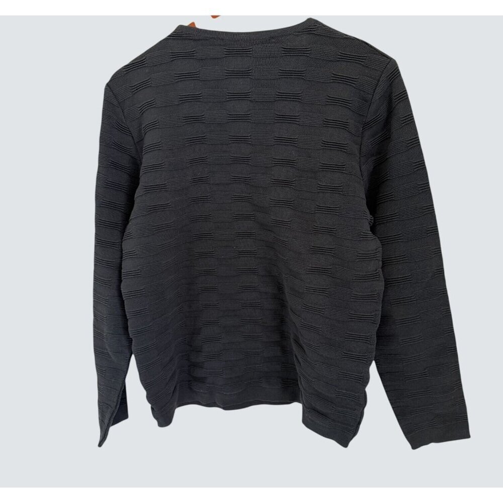 Made in Italy Metropolitan View Collection Textured Gray Knit Sweater Made In It - Picture 6 of 6